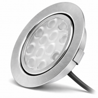 9 Stück LED Möbel Einbauleuchten 12V | 3W | Einbautiefe 12mm | Loch = 55 - 60 mm