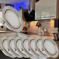 9 Stück - Flache LED Möbel Einbauleuchte Milena...