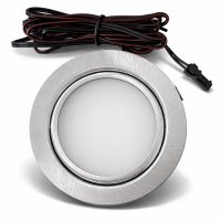 9 Stück - Flache LED Möbel Einbauleuchte Milena 12Volt - 3Watt - 190Lumen - Milchglas