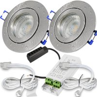 12V LED Einbaustrahler Set Marina IP44 2er Set 3W GU5.3...