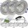12V LED Einbaustrahler Set Marina IP44 3er Set 3W GU5.3 MR16 120cm AMP Kabel inkl. Trafo