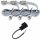 12V LED Einbaustrahler Set Marina IP44 3er Set 3W GU5.3 MR16 120cm AMP Kabel inkl. Trafo