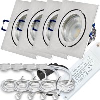 12V LED Einbaustrahler Set Marin IP44 4er Set 3W GU5.3...