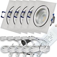 12V LED Einbaustrahler Set Marin IP44 5er Set 3W GU5.3...