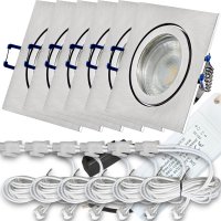 12V LED Einbaustrahler Set Marin IP44 6er Set 3W GU5.3...