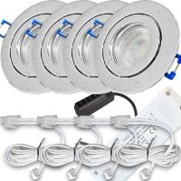 12V LED Einbaustrahler Set Marina IP44 4er Set 5W GU5.3...