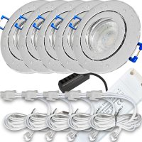 12V LED Einbaustrahler Set Marina IP44 5er Set 5W GU5.3...