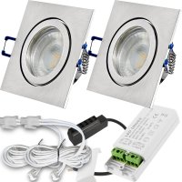 12V LED Einbaustrahler Set Marin IP44 2er Set 5W GU5.3...