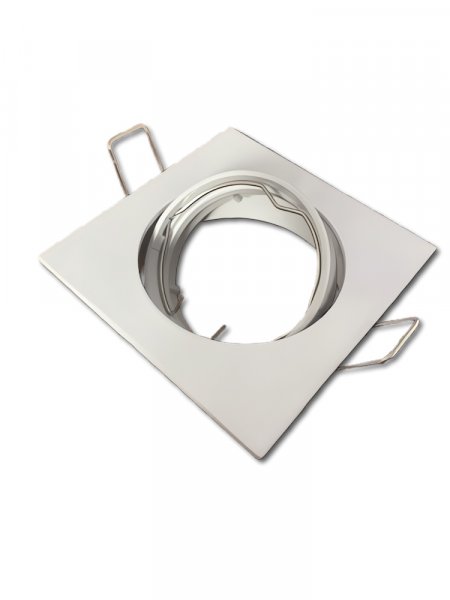 Quadratischer Einbaurahmen 80x80mm Aluminium – Weiß