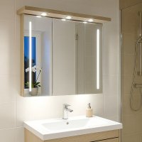 3er Set Flache LED-Möbel-Spots New Lina IP44, 12V, 2,2W, inklusive Plug & Play Trafo. Weiß