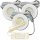 3er Set Flache LED-Möbel-Spots New Lina IP44, 12V, 2,2W, inklusive Plug & Play Trafo. Weiß