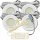 4er Set Flache LED-Möbel-Spots New Lina IP44, 12V, 2,2W, inklusive Plug & Play Trafo. Weiß