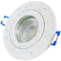 6er Set = 12Volt Bad Einbaustrahler Marina | IP44 | 3W | MCOB LED | inklusive LED Trafo 20Watt