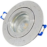 6er Set = 12Volt Bad Einbaustrahler Marina | IP44 | 3W | MCOB LED | inklusive LED Trafo 20Watt