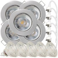 LED Einbaustrahler „Tom“ – 12V, 3W, GU5.3 - MR16 Fassung - Silber