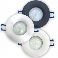 85mm IP44 LED Bad Einbauspots | 230V | 5W | Loch = 60 - 70mm | Schraubadapter