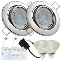 2er LED Einbaustrahler „Tomas“ – 12V,...