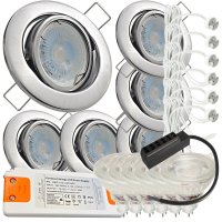 6er LED Einbaustrahler „Tomas“ – 12V,...