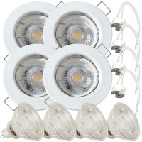 LED Einbaustrahler „Tom“ – 12V, 3W, GU5.3 - MR16 Fassung - Weiss