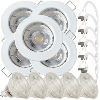 LED Einbaustrahler „Tom“ – 12V, 3W, GU5.3 - MR16 Fassung - Weiss
