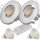 2er Set - LED Bad Einbaustrahler Aqua65 12V MR16 | IP65 | 3W 250lm | Mit LED Trafo