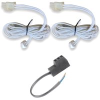 2er Set 3W LED Einbaustrahler IP65 12V inkl Trafo & 120cm Kabel