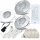 4er Set 3W LED Einbaustrahler IP65 12V inkl Trafo & 120cm Kabel