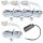 4er Set 3W LED Einbaustrahler IP65 12V inkl Trafo & 120cm Kabel