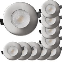10er Set LED-Einbauleuchte IP65 – 4,9W, 500 Lumen |...