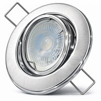 2er LED Einbaustrahler „Tomas“ – 12V, 5W, schwenkbar, GU5.3 MR16, inkl. AMP-System & Trafo