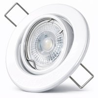 2er LED Einbaustrahler „Tomas“ – 12V, 5W, schwenkbar, GU5.3 MR16, inkl. AMP-System & Trafo