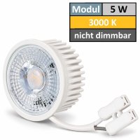 10er Set MCOB LED-Modul, 5Watt, 400 Lumen, 230Volt, 50 x 25mm, Warmweiss 3000Kelvin