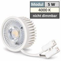 10er Set MCOB LED-Modul, 5Watt, 400 Lumen, 230Volt, 50 x 25mm, Neutralweiss, 4000Kelvin