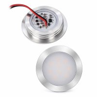 Flacher SMD LED Bodeneinbauspot 12V 0.5W für Korkböden, Laminat, Parkett, Fliesen usw. Begehbar - IP67