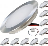 10er Set SMD Bodeneinbauspots 12Volt + 2 x LED Rundtrafo....
