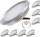 8er Set SMD Bodeneinbauspots 12Volt + 2 x LED Rundtrafo. Für Laminat, Parkett, Fliesen usw. Begehbar - IP67. Abwaschbar.