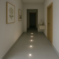 6er Set SMD Bodeneinbauspots 12Volt + 2 x LED Rundtrafo. Für Laminat, Parkett, Fliesen usw. Begehbar - IP67. Abwaschbar.