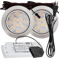 2er Set / Flache LED Einbauspots Lina / 12Volt / 3W / LED...
