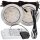 2er Set / Flache LED Einbauspots Lina / 12Volt / 3W / LED Trafo /  230V Netzkabel für schaltbare Steckdosen