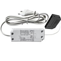 Elektronischer LED Trafo / Treiber / 15W / inkl. Zuleitung und 6-fach Verteiler für Mini AMP Stecker
