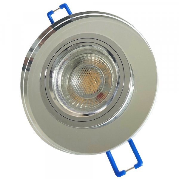 Runder Glas Einbaustrahler Laura | LED | 230V | 7Watt DIMMBAR | Klarglas