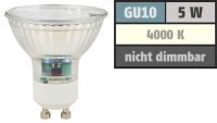 SMD LED Leuchtmittel 230Volt - 5Watt - NEUTRALWEISS 4000Kelvin - 120&deg; Abstrahlwinkel - Sockel Gu10