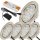 5er Set / Flache LED Einbauspots Lina / 12Volt / 3W / Kabelbaum / Stecker/ Verteilerleiste / LED Trafo /  230V Netzkabel für schaltbare Steckdosen