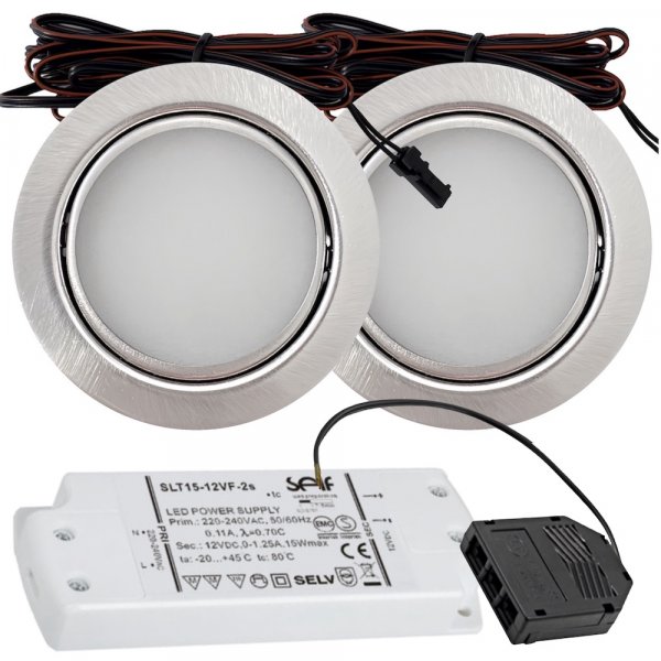 2er Set mit 12W LED Trafo