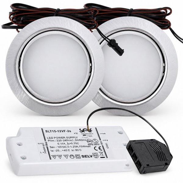 2er Set mit 15W LED Trafo