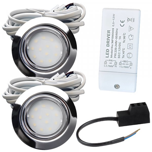 2er Set mit 12W LED Trafo