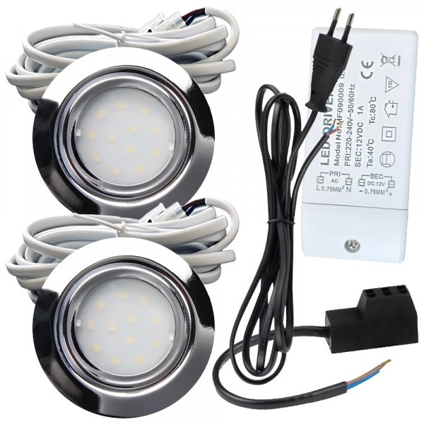 2er Set - 12W LED Trafo - 230V Zuleitung